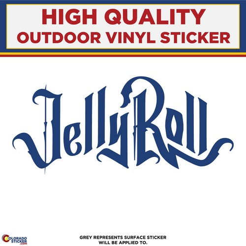 Pegatinas de vinilo troqueladas de texto Jelly Roll de alta calidad - Imagen 10 de 14