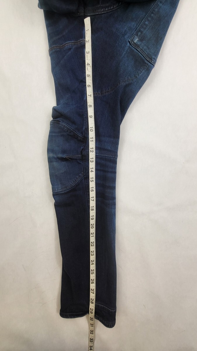 G Star Raw 5620 3D Slim Button Fly Flex Moto Jeans Sz 31x32
