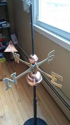 Good Directions Weathervane Set-up Polished Copper Balls Directionals Roof Mount