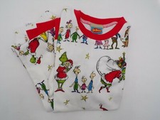 Pottery Barn Teen Grinch Fitted Pajama Set Red Multi X-Small 10 9977
