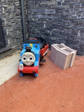 chad valley 6v powered ride on train and track set