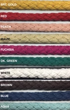 1/2" Plastic Braided Tubular Drawstring Cord -10 Continuous Yards- Many Colors!