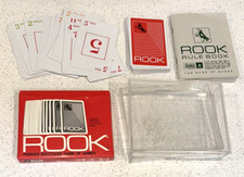 Vintage 1968 Parker Brothers Rook Card Game Red Deck Rule Book Box  Case 100 