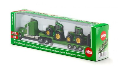 Siku Famer 1837 LKW Tieflader mit 2 John Deere Traktoren Trecker Traktor 1:87 Ne