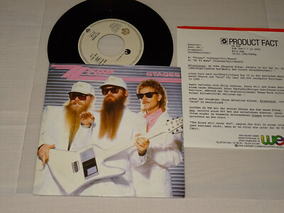 ZZ TOP - STAGES / GERMANY 7'' SINGLE 1985 (MINT-) & PROMO-FACTS