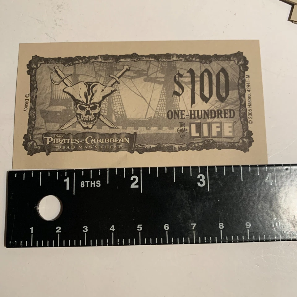 Game of Life Piratas do Caribe Dead Mans Baú Substituição Dinheiro Fictício - Imagem 3 de 4