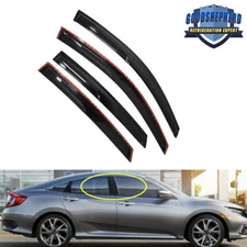 For 16-2020 Honda Civic Sedan Jdm Mugen Style Window Visor Rain Guard Deflector