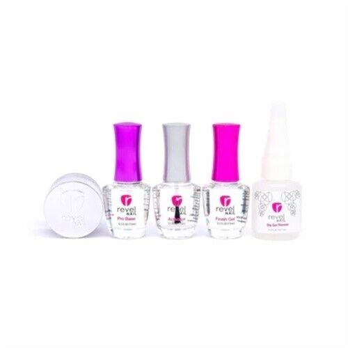 Revel Nail Dip Powder Starter Kit D445 Citrine 0.5 oz Powder with EZ Liquids - Bild 4 von 4