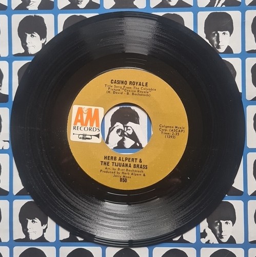 Casino Royale Herb Alpert & Tijuana Brass 1967 US PS 7" Vinyl - Picture 3 of 7