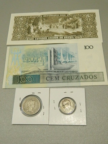 Brazil Coin and Note Lot - 1918 - 1987 (Free Shipping) - Picture 3 of 4