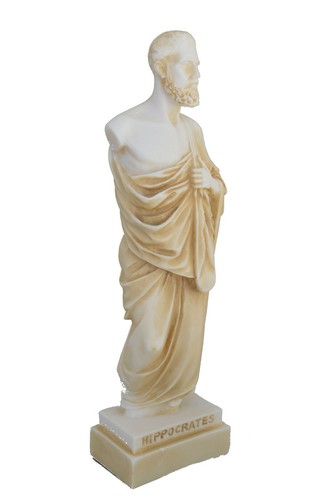 Hippocrates sculpture statue ancient Greek "Father of Modern Medicine" aged - Picture 3 of 4