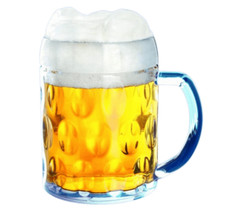 Drinkwize Dimpled Pint Glass With Handle. Virtually Unbreakable. Capacity 568ml.