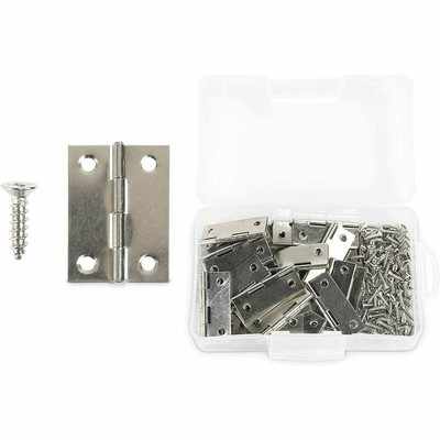 Stainless Steel 6 Hole Door Hinges with Screws 1.3 x 1.75 in, 30 Pack Stainless Steel 6 Hole Door Hinges with Screws 1.3 x 1.75 in, 30 Pack