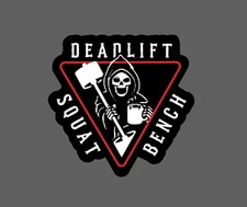 Deadlift Squat Bench Sticker Waterproof Workout Gym Motivation Gift NEW