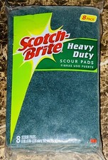 Scotch-Brite 8 Pack Heavy Duty Large Scour Pads Scouring Pads For Kitchen NEW