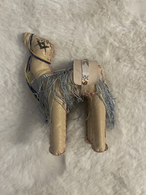 Vintage Nativity Camel Leather Hand Made 7x5 Inch