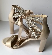 Badgley Mischka Women's EVERAFTER Bridal Heeled Sandal Nude 8.5