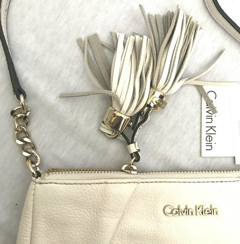 New Calvin Klein White Top-Zip Women Handbag size 9.8"W/8"H/2"D - Picture 2 of 6