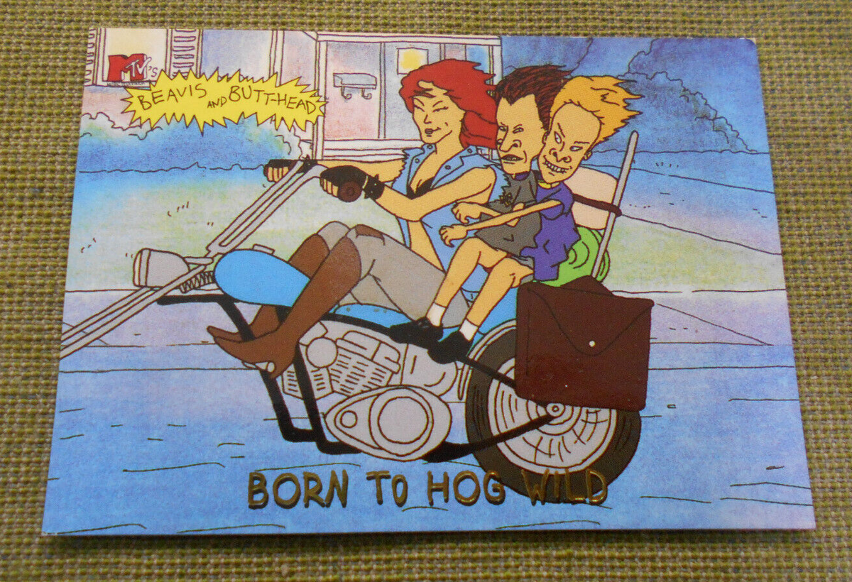 1994 MTV BEAVIS AND BUTTHEAD CARD - #0695 BORN TO HOG WILD | eBay UK