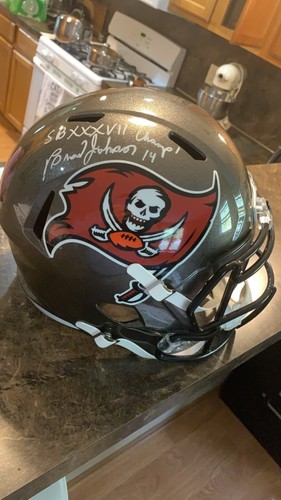 Tampa bay buccaneers brand new F/S signed Super Bowl helmet with mystery jersey