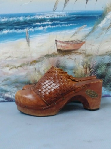 Sweet Steps Women's Brown Slip On Heel Mule Sandals sz 8 B   77056 - Picture 5 of 10