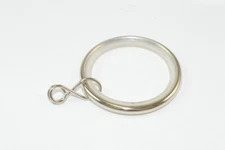 100 X Chromed Steel Silent Curtain Rod Rings Loose Eye 35mm Id 42mm Od Onestop