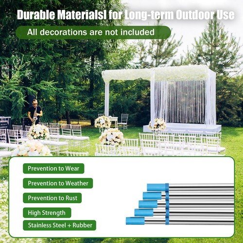 Backdrop Stand Pipe Kit,10'x50' Background Support System Curtain Frame USA
