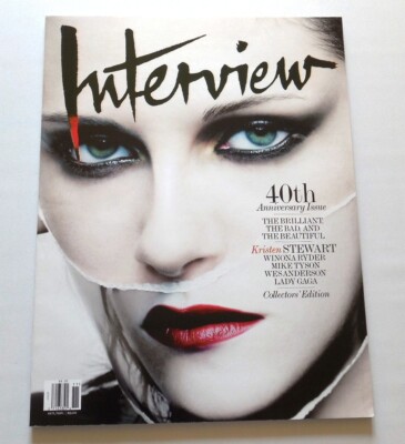 Kristen Stewart Interview Magazine 40th Anniversary Issue Oct./Nov. 2009 New