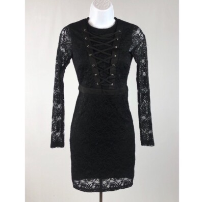 juniors lace bodycon dress Emerald Sundae Juniors' Glitter Lace Bodycon Dress, BLACK, SIZE-L