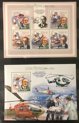 John Flynn - Royal Flying Doctor Service - helicopter - stamps - MNH** - B307