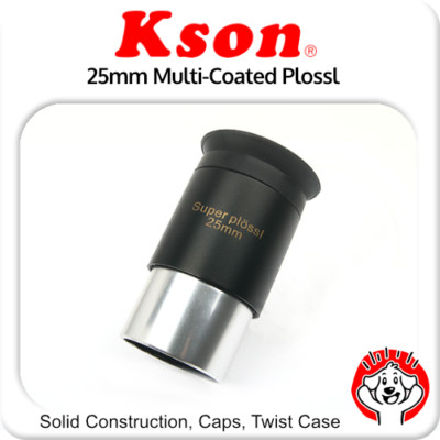Kson 1.25'' 25mm Fully Multi-Coated Super Plossl Eyepiece with Quality Twist Case