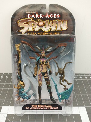 McFarlane Toys Spawn Dark Ages Skull Queen Figure 1998 Series 11 Blue Variant