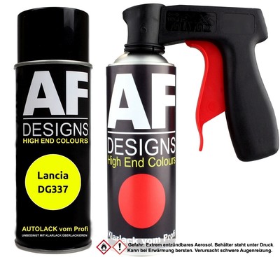 Spraydosen Griff Set für Lancia DG337 Amarelo Citrus Klarlack Handgriff