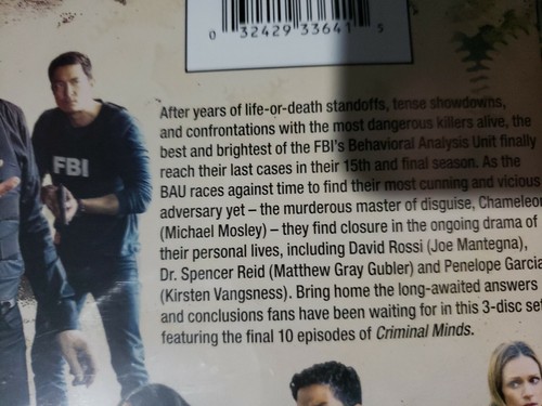 Criminal Minds: The Final Season (DVD, 2020) Brand New Free S&H - Picture 9 of 10