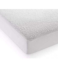 Plush Collection Terry Finish Waterproof Mattress Protector in White