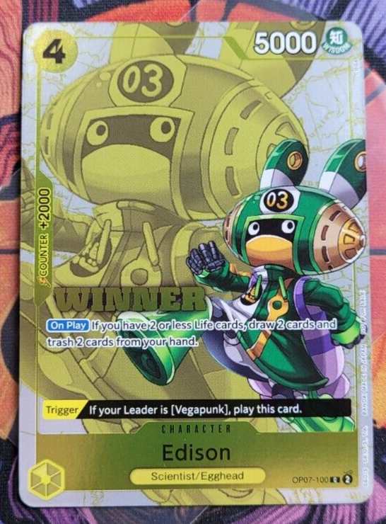 Edison OP07-100 Winner Pack 2024 Promo Prize Foil One Piece