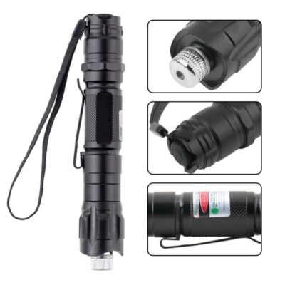 2Pack 532nm 2in1 Green Laser Pointer Pen Light Astronomy Beam Rechargeable Lazer