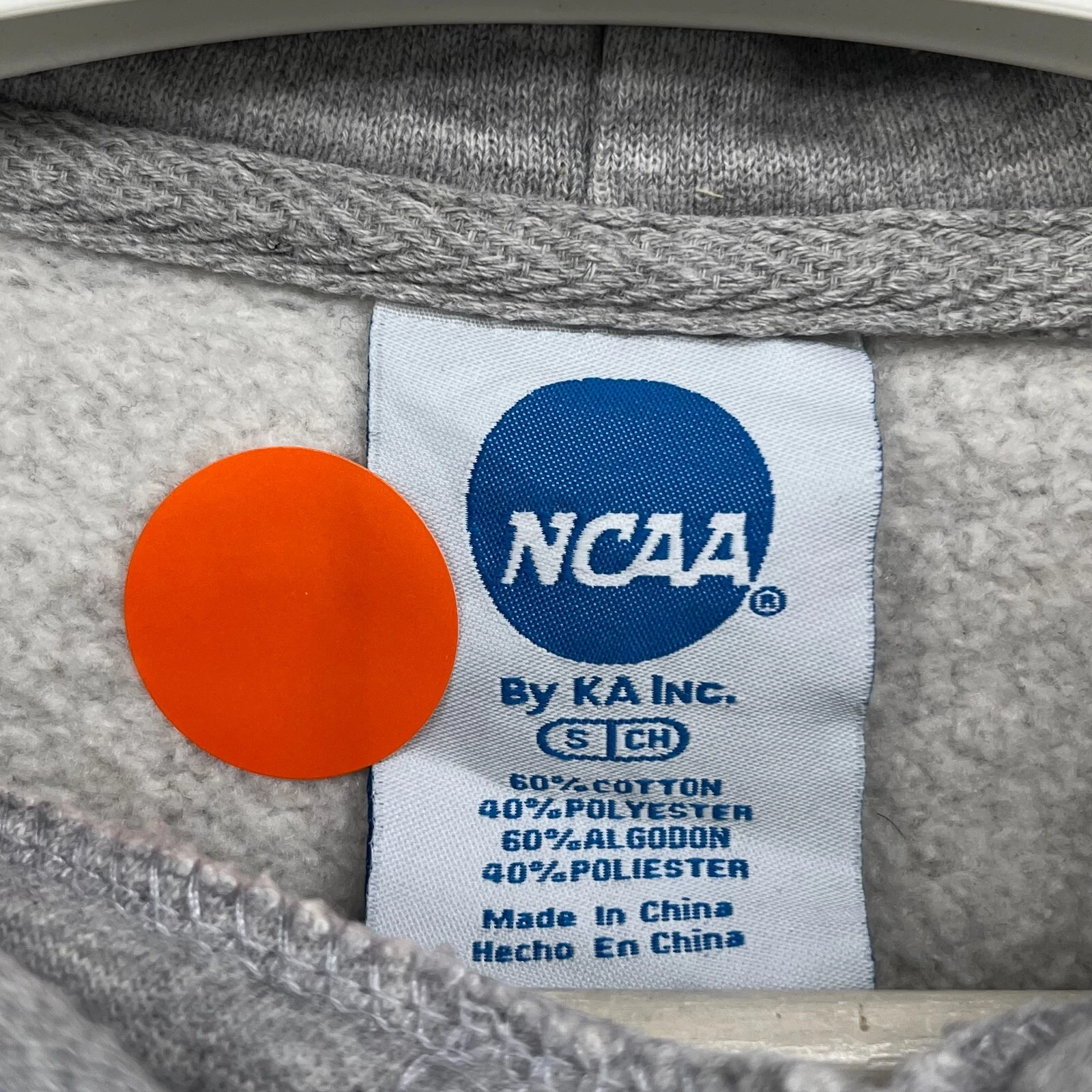 VETEMENTS Virginia Cavaliers Felpa con Cappuccio Pullover Adulto Piccolo Grigio Abbigliamento Cavalieri Grigio