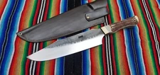 Spadea hand made gaucho knife 8hr big barbecue reed deer. Carbon steel