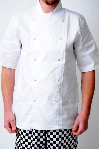 White Chef Jacket Chef Coat Chefwear Unisex - Picture 5 of 6