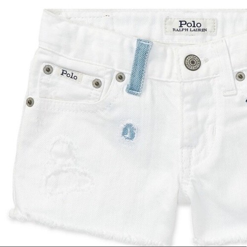 Polo Ralph Lauren WHITE Girl's Denim Cut-Off Shorts Girls, Size 3T NWOT - Picture 4 of 6