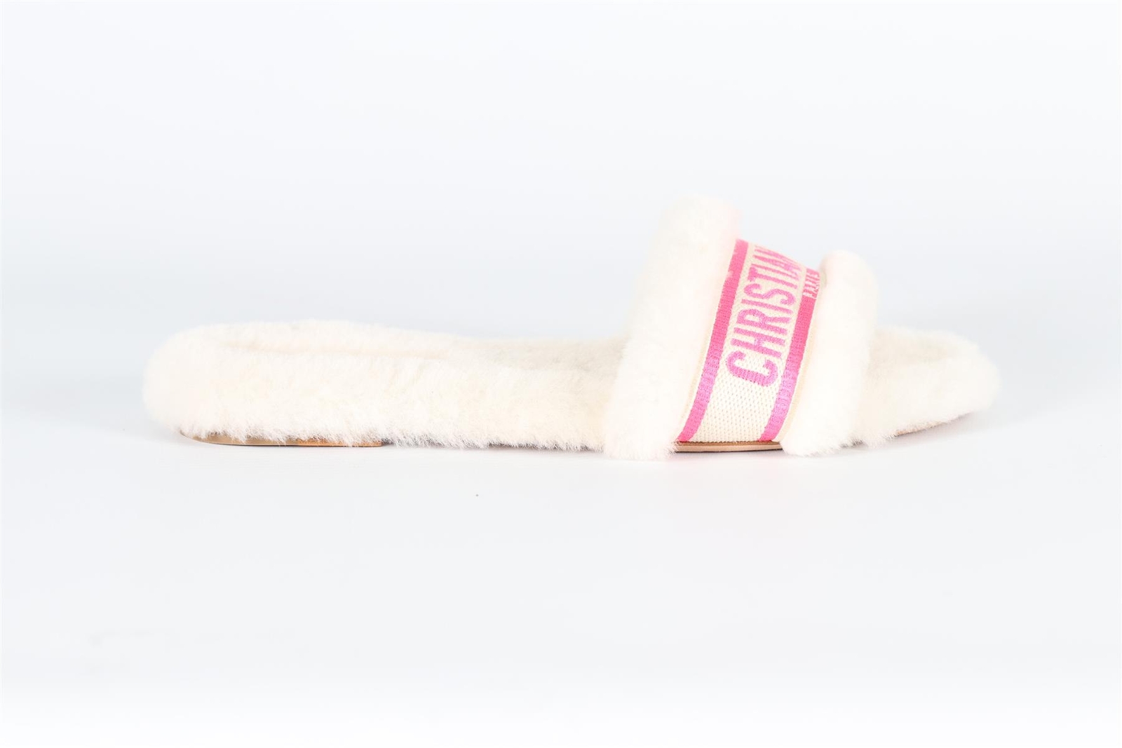 CHRISTIAN DIOR DWAY SHEARLING SLIDES EU 38.5 UK 5.5 US 8.5 image 2
