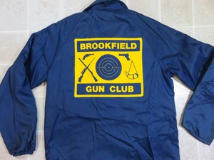 Vtg-70s-80s-BROOKFIELD-GUN-CLUB-Nylon-COAT-Mens-M-Light-Jacket-MA-Rod-Sportsmen