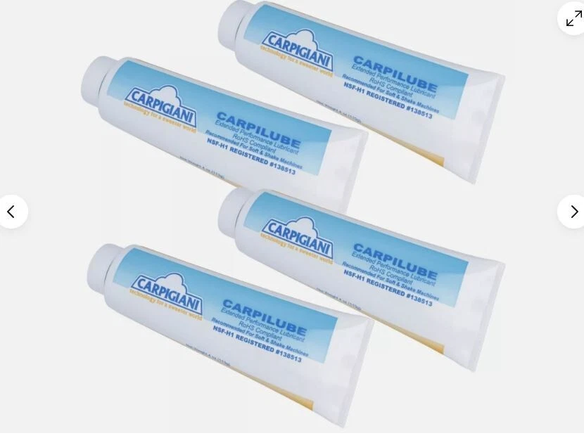 CARPIGIANI CARPILUBE 3180087 EXTENDED PERFORMANCE LUBE FOR BATCH FREEZERS 113G 40Z x 4