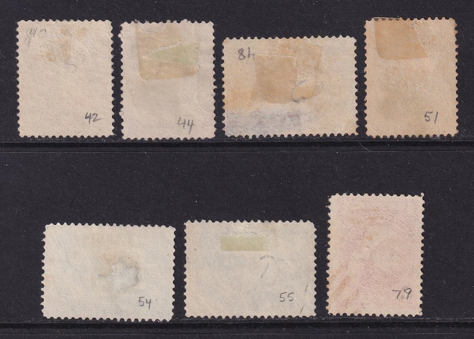 MATT'S STAMPS SCOTT NEWFOUNDLAND #42, #44, #48, #51, #54-55, #79 ISSUES, USED - Image 2 of 3
