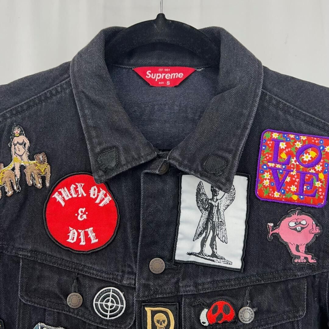 Supreme Patches Denim Trucker Jacket Fabric Denim Official Supreme Patches Denim Trucker Jacket Fabric Denim Official