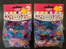 NEW SEALED BAGS - AMSCAN Party Confetti Cupcakes 1.2oz packs -- Lot of 2!!