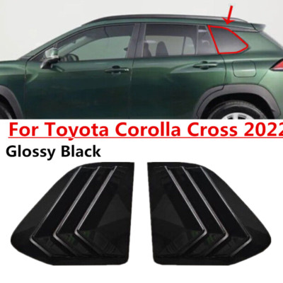 Car Black Side Window Louver Shutter Cover Trim For Toyota Corolla Cross 22-2025