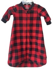 Carter's Fleece Sleep Bag 6-9 months Infant Red Buffalo Check Sack Pajamas New