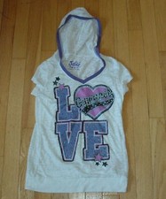 Justice hooded shirt gymnast love purple 10